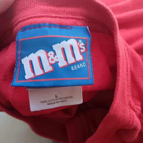 Medium T-shirt M&Ms Red Christmas & Lights Graphic 100% Cotton Candy - Picture 6 of 6